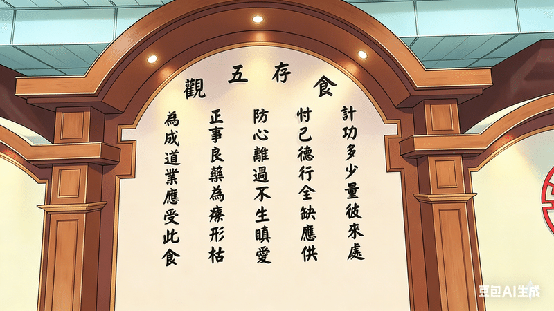 Eating in a Buddhist Monastery