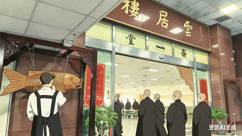 Eating in a Buddhist Monastery